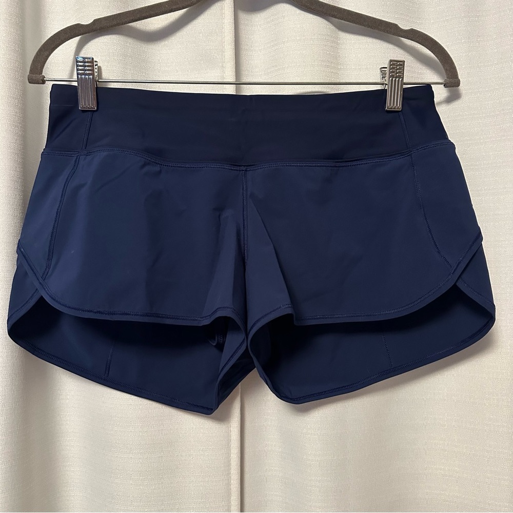 Lululemon Speed Short (H2O) (2.5") Hero Blue Size 6 Water Shorts Dark Navy